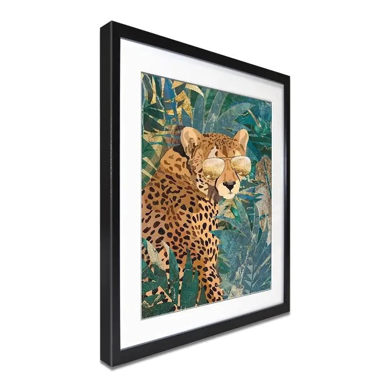 Cheetah Disguise Framed Art Print Cheetah Disguise Framed Art Print wall art product Sarah Manovski