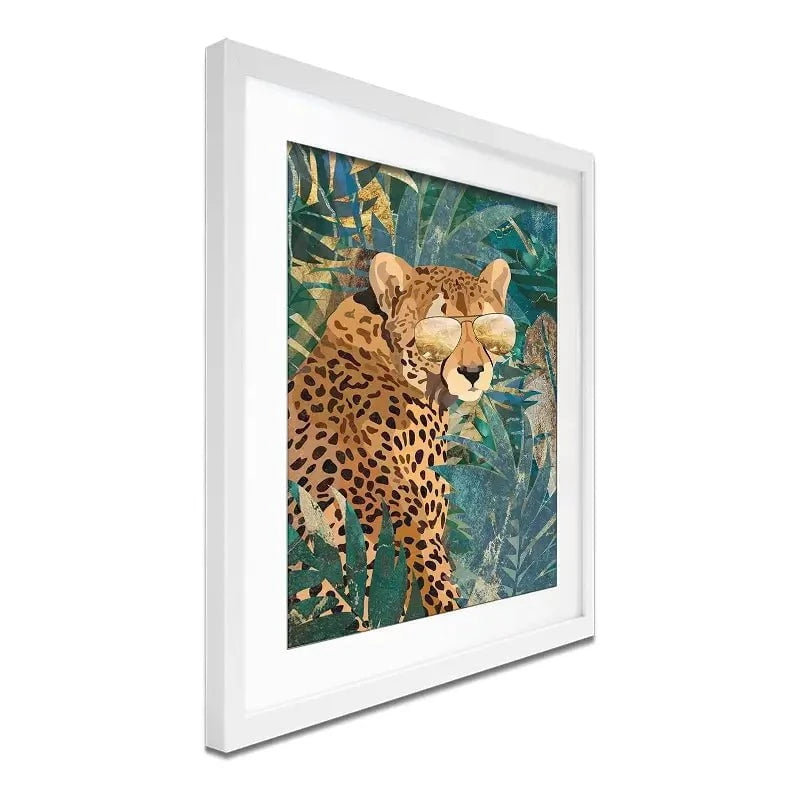 Cheetah Disguise Framed Art Print Cheetah Disguise Framed Art Print wall art product Sarah Manovski
