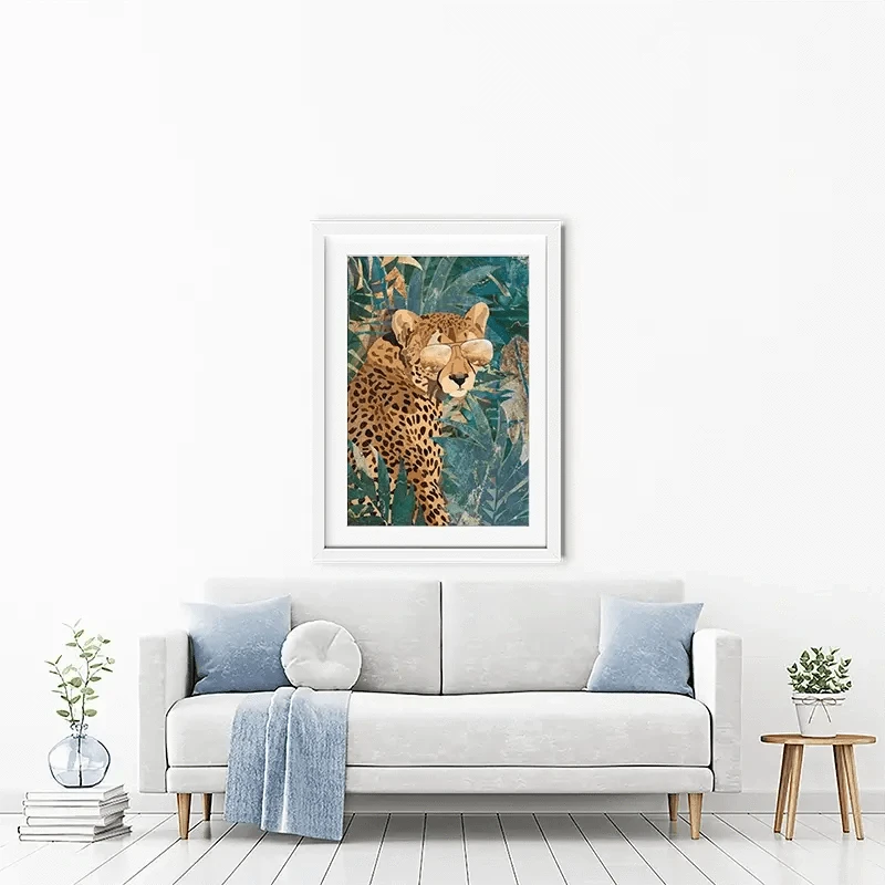Cheetah Disguise Framed Art Print Cheetah Disguise Framed Art Print wall art product Sarah Manovski