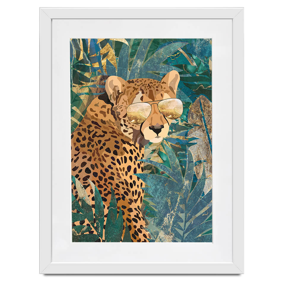 Cheetah Disguise Framed Art Print Cheetah Disguise Framed Art Print wall art product Sarah Manovski