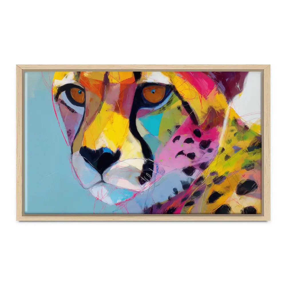 Cheetah Gaze Canvas Print Cheetah Gaze Canvas Print wall art product Chromatic Storm Studio