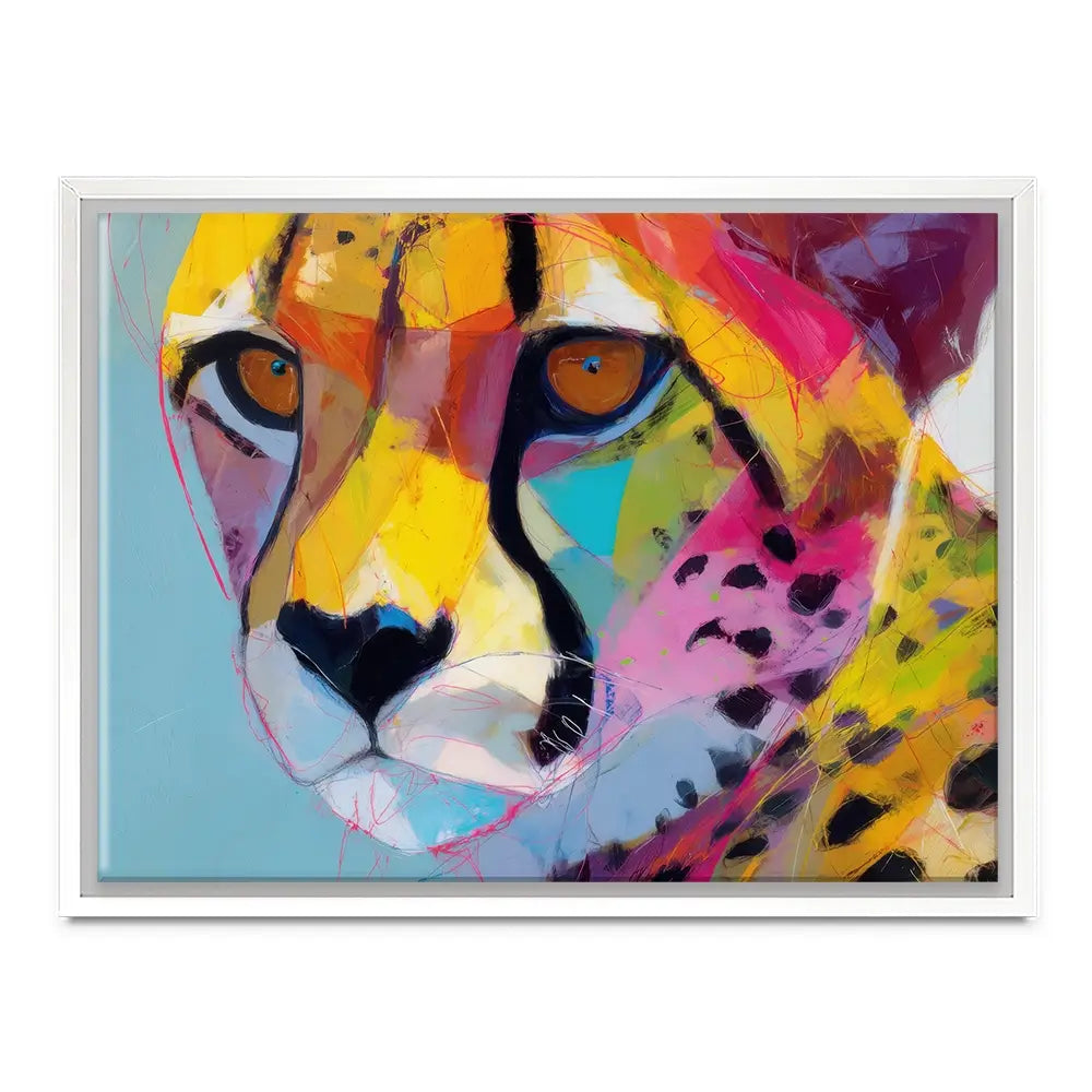 Cheetah Gaze Canvas Print Cheetah Gaze Canvas Print wall art product Chromatic Storm Studio