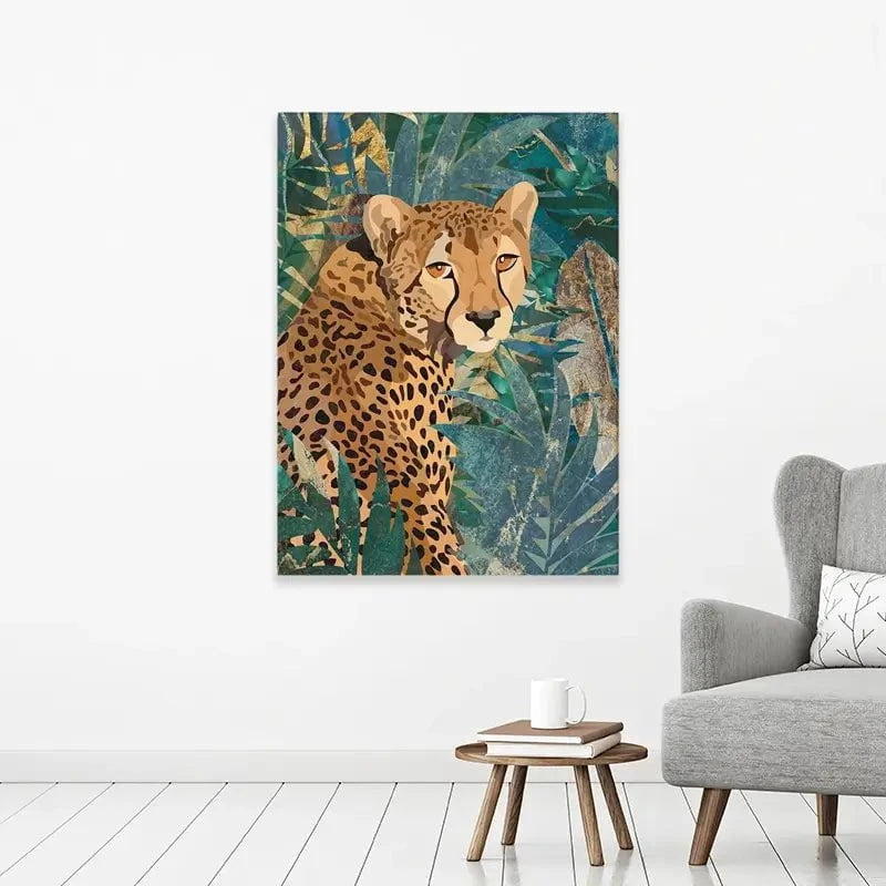Cheetah In The Jungle Canvas Print Cheetah In The Jungle Canvas Print wall art product Sarah Manovski