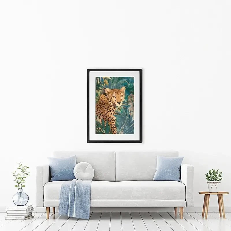 Cheetah In The Jungle Framed Art Print Cheetah In The Jungle Framed Art Print wall art product Sarah Manovski