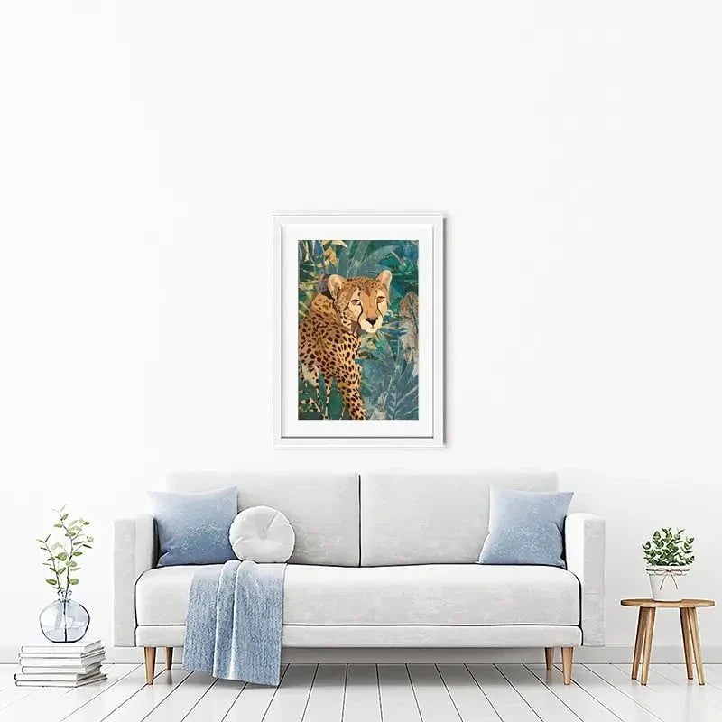 Cheetah In The Jungle Framed Art Print Cheetah In The Jungle Framed Art Print wall art product Sarah Manovski