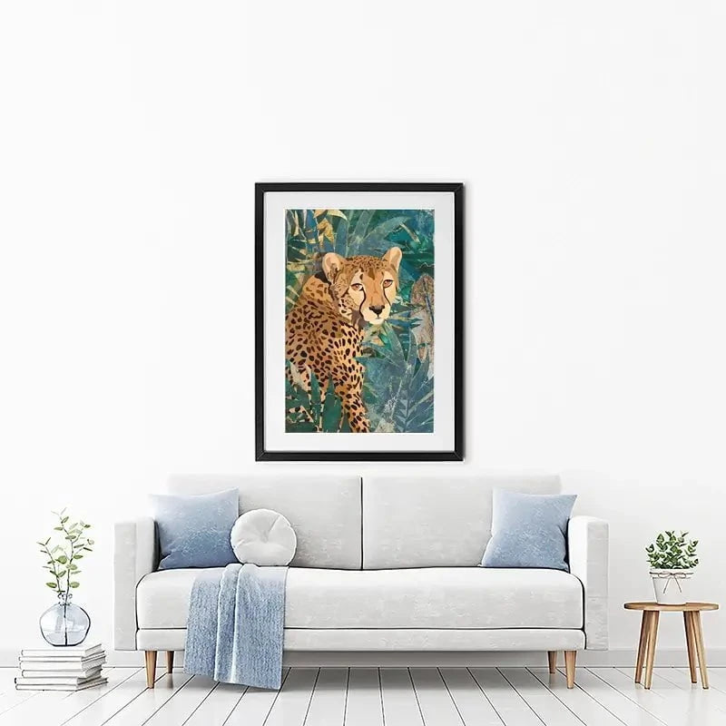 Cheetah In The Jungle Framed Art Print Cheetah In The Jungle Framed Art Print wall art product Sarah Manovski