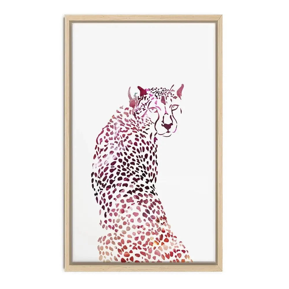Cheetah On White Canvas Print Cheetah On White Canvas Print wall art product Sarah Manovski