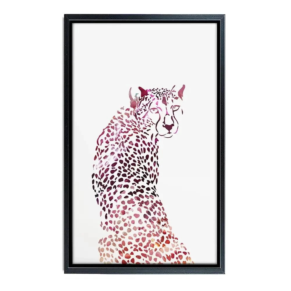Cheetah On White Canvas Print Cheetah On White Canvas Print wall art product Sarah Manovski
