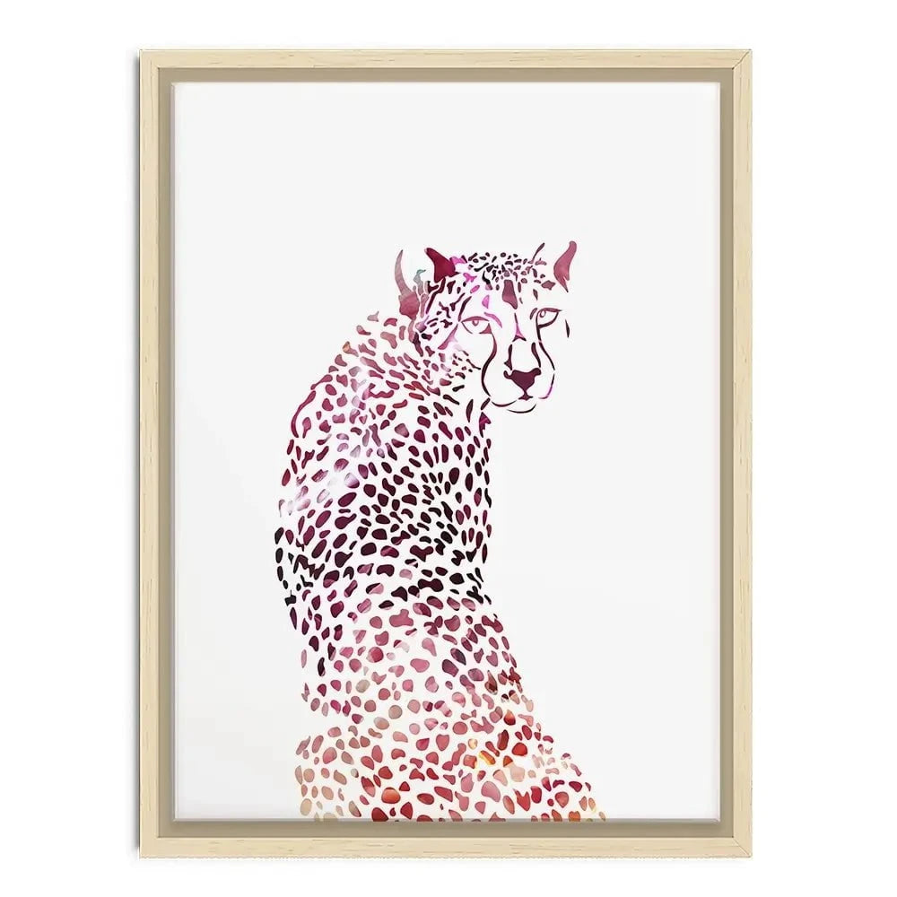 Cheetah On White Canvas Print Cheetah On White Canvas Print wall art product Sarah Manovski
