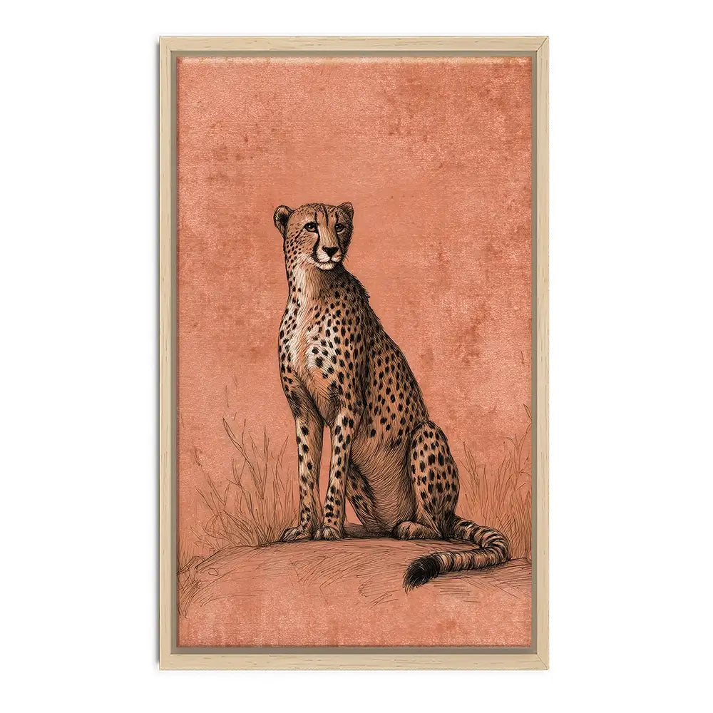 Cheetah Pose Portrait Canvas Print Cheetah Pose Portrait Canvas Print wall art product Petals Prints Design - Independent