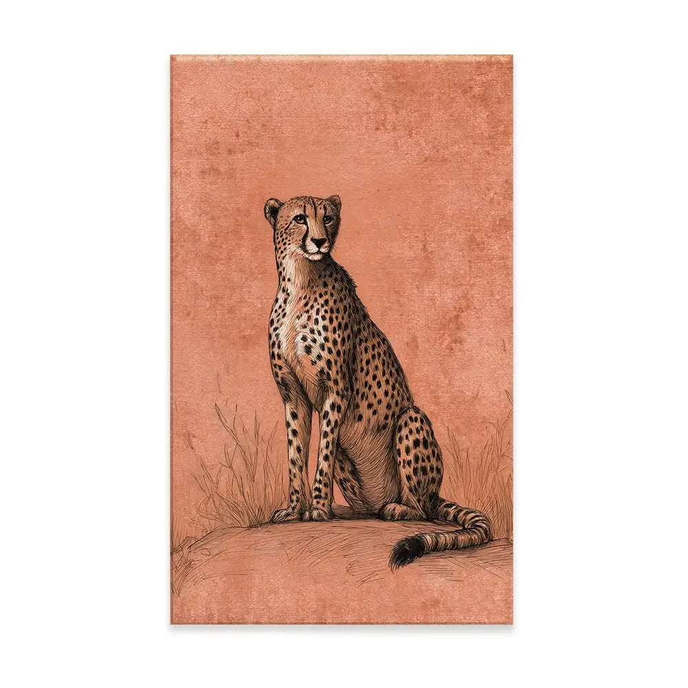 Cheetah Pose Portrait Canvas Print Cheetah Pose Portrait Canvas Print wall art product Petals Prints Design - Independent