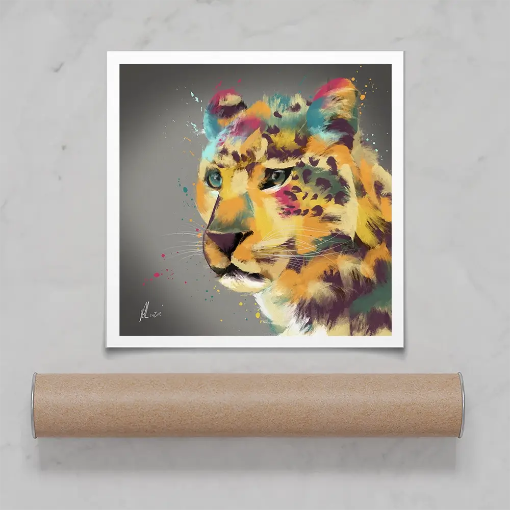 Cheetah Square Art Print Cheetah Square Art Print wall art product Aimee Linzi