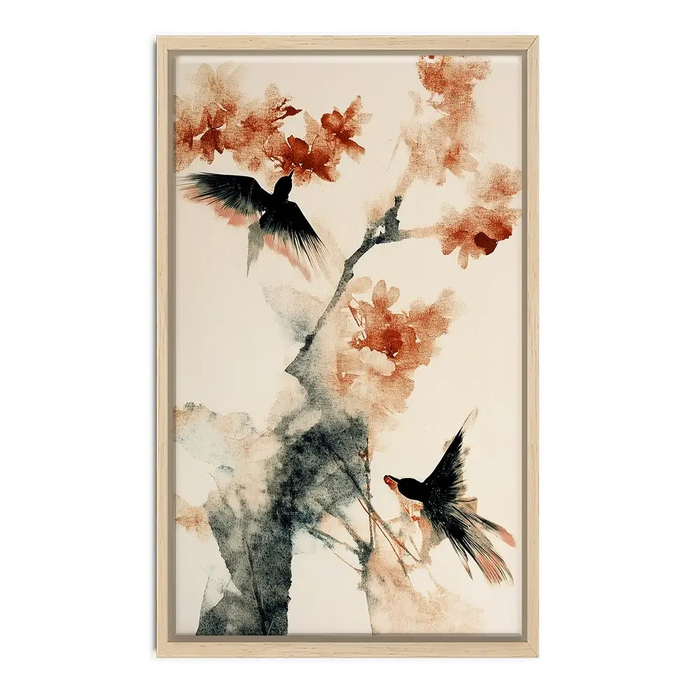 Cherry Birds Canvas Print Cherry Birds Canvas Print wall art product Treechild