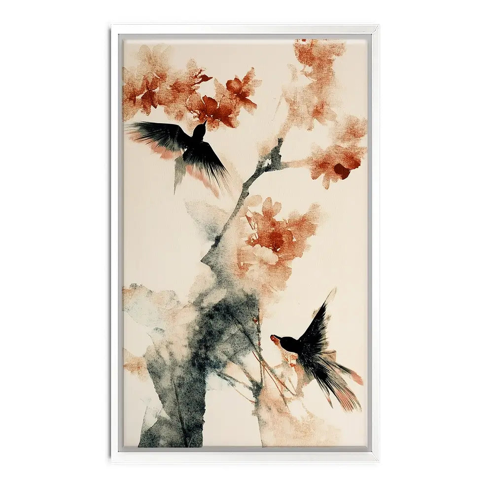 Cherry Birds Canvas Print Cherry Birds Canvas Print wall art product Treechild
