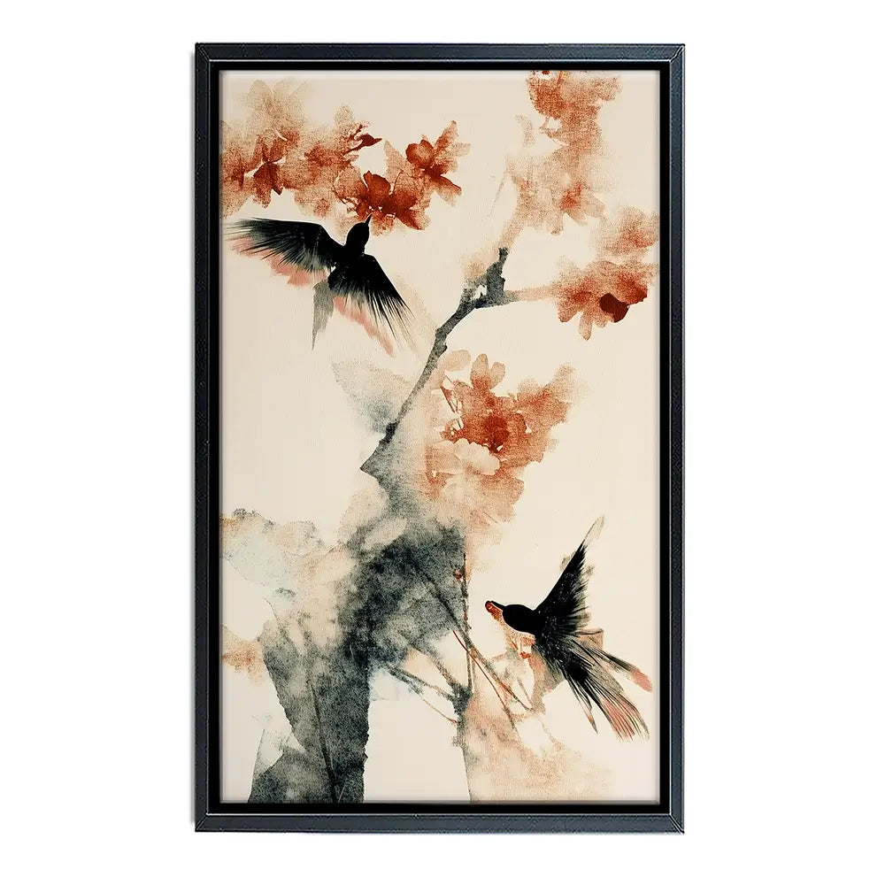 Cherry Birds Canvas Print Cherry Birds Canvas Print wall art product Treechild