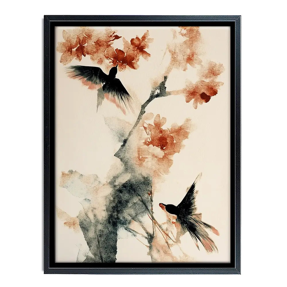 Cherry Birds Canvas Print Cherry Birds Canvas Print wall art product Treechild