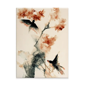 Cherry Birds Canvas Print Cherry Birds Canvas Print wall art product Treechild