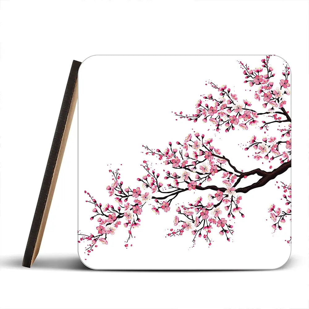 Cherry Blossom Branch Coaster Set Cherry Blossom Branch Coaster Set wall art product fresher / Shutterstock