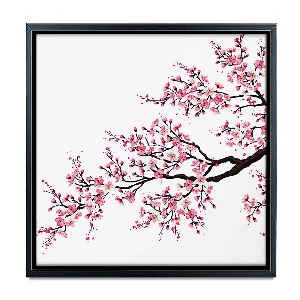 Cherry Blossom Branch Square Canvas Print Cherry Blossom Branch Square Canvas Print wall art product fresher / Shutterstock