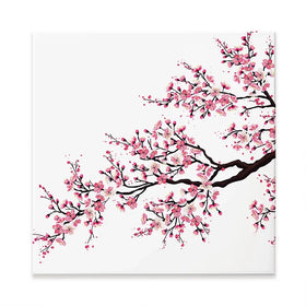 Cherry Blossom Branch Square Canvas Print Cherry Blossom Branch Square Canvas Print wall art product fresher / Shutterstock