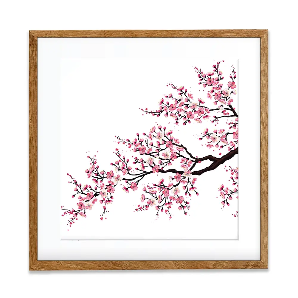 Cherry Blossom Branch Square Framed Art Print Cherry Blossom Branch Square Framed Art Print wall art product fresher / Shutterstock