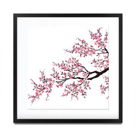 Cherry Blossom Branch Square Framed Art Print Cherry Blossom Branch Square Framed Art Print wall art product fresher / Shutterstock