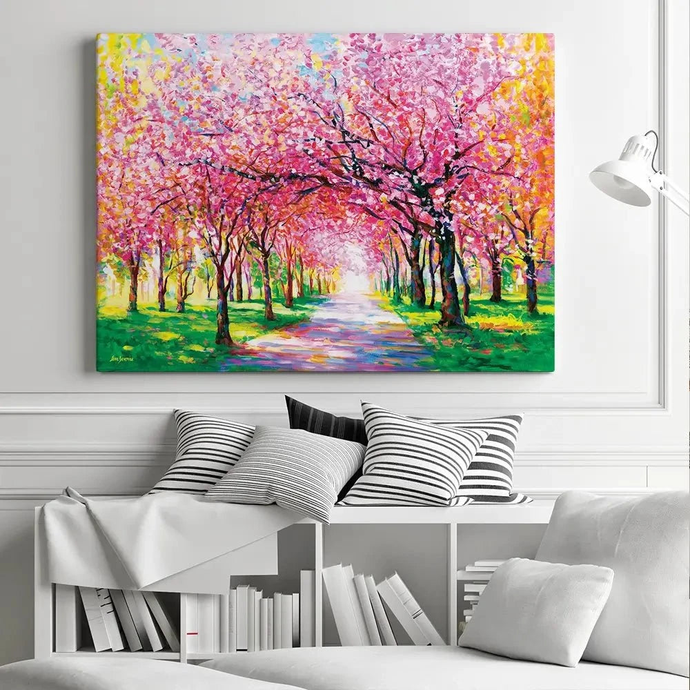 Cherry Blossom Forest Canvas Print Cherry Blossom Forest Canvas Print wall art product Leon Devenice
