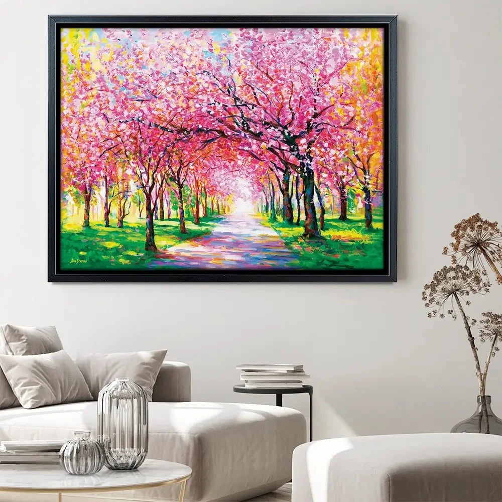 Cherry Blossom Forest Canvas Print Cherry Blossom Forest Canvas Print wall art product Leon Devenice