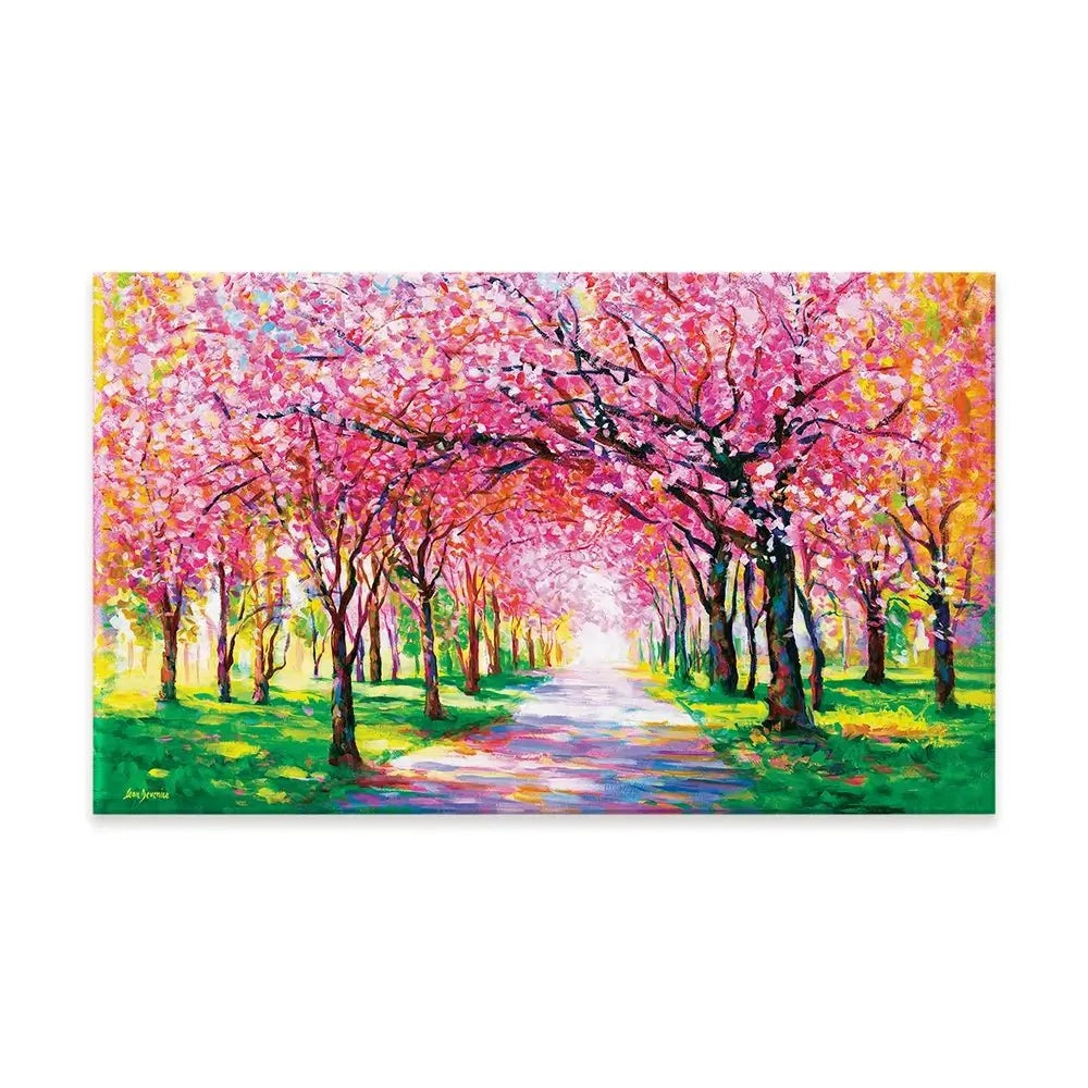 Cherry Blossom Forest Canvas Print Cherry Blossom Forest Canvas Print wall art product Leon Devenice