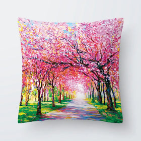 Cherry Blossom Forest Cushion Cherry Blossom Forest Cushion wall art product Leon Devenice