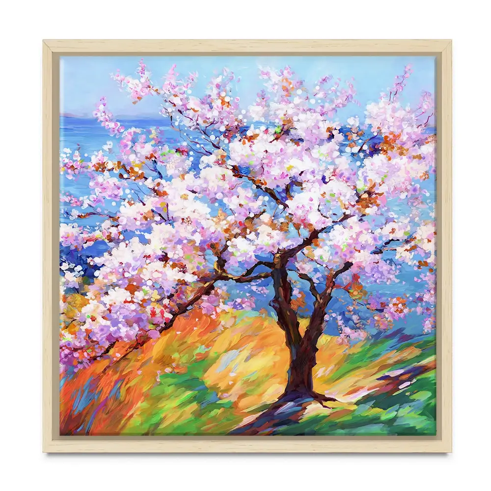 Cherry Blossom Glory Square Canvas Print Cherry Blossom Glory Square Canvas Print wall art product Art Print Shop