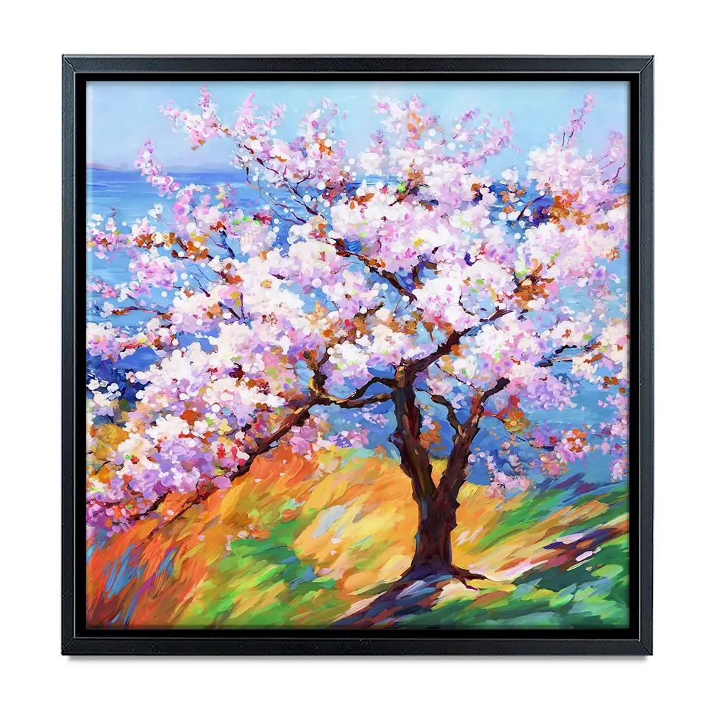Cherry Blossom Glory Square Canvas Print Cherry Blossom Glory Square Canvas Print wall art product Art Print Shop