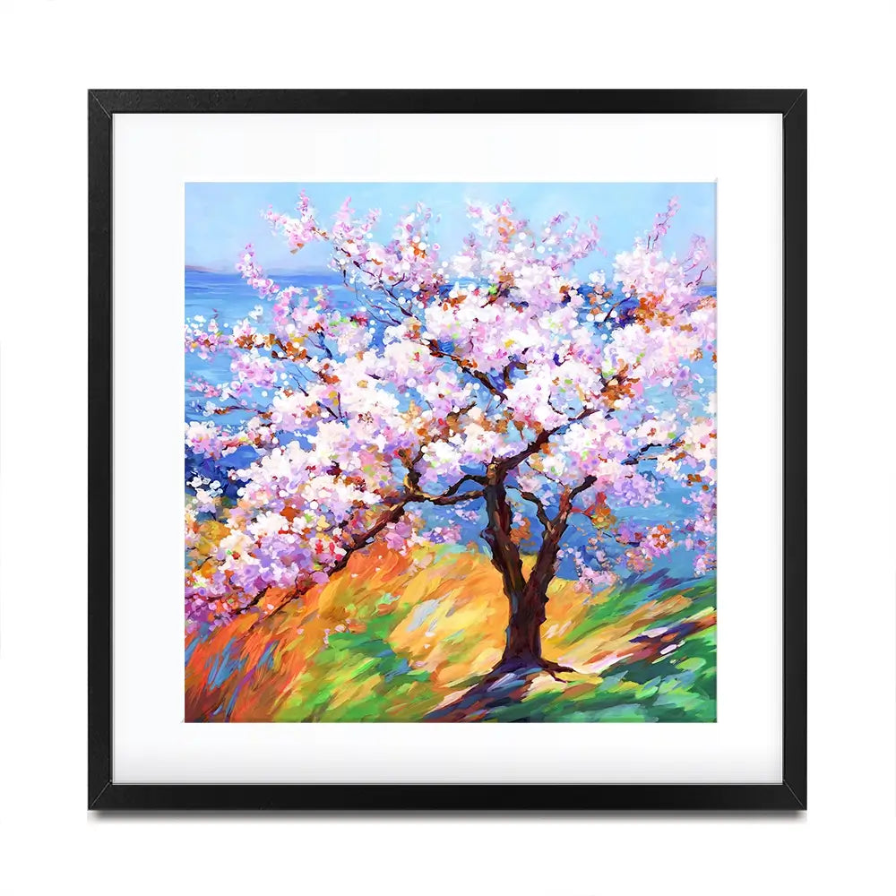 Cherry Blossom Glory Square Framed Art Print Cherry Blossom Glory Square Framed Art Print wall art product Art Print Shop
