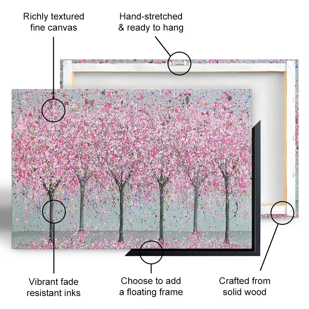 Cherry Blossom Love Canvas Print Cherry Blossom Love Canvas Print wall art product Jo Gough