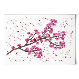 Cherry Blossom Splash Art Print Cherry Blossom Splash Art Print wall art product Emma LC Art