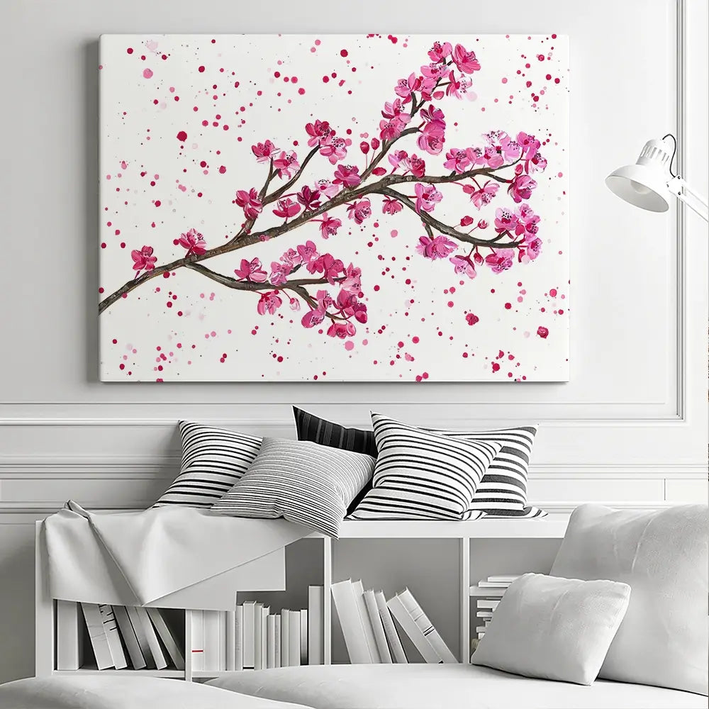 Cherry Blossom Splash Canvas Print Cherry Blossom Splash Canvas Print wall art product Emma LC Art