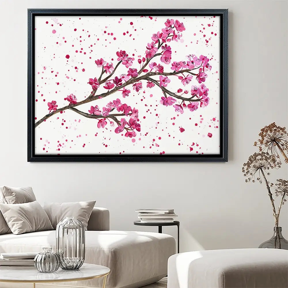 Cherry Blossom Splash Canvas Print Cherry Blossom Splash Canvas Print wall art product Emma LC Art
