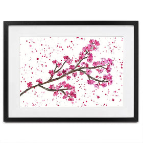 Cherry Blossom Splash Framed Art Print Cherry Blossom Splash Framed Art Print wall art product Emma LC Art