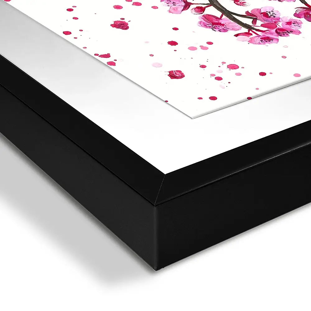 Cherry Blossom Splash Framed Art Print Cherry Blossom Splash Framed Art Print wall art product Emma LC Art
