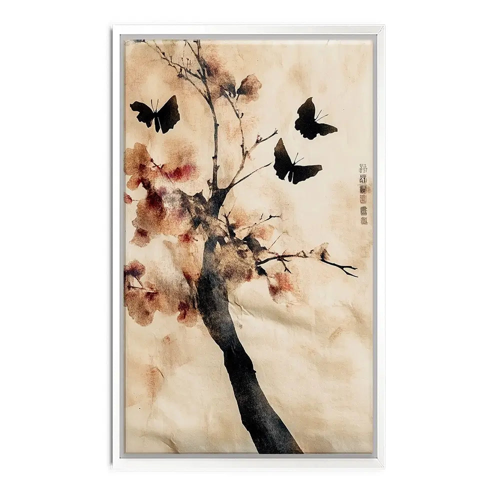 Cherry Butterflies Canvas Print Cherry Butterflies Canvas Print wall art product Treechild