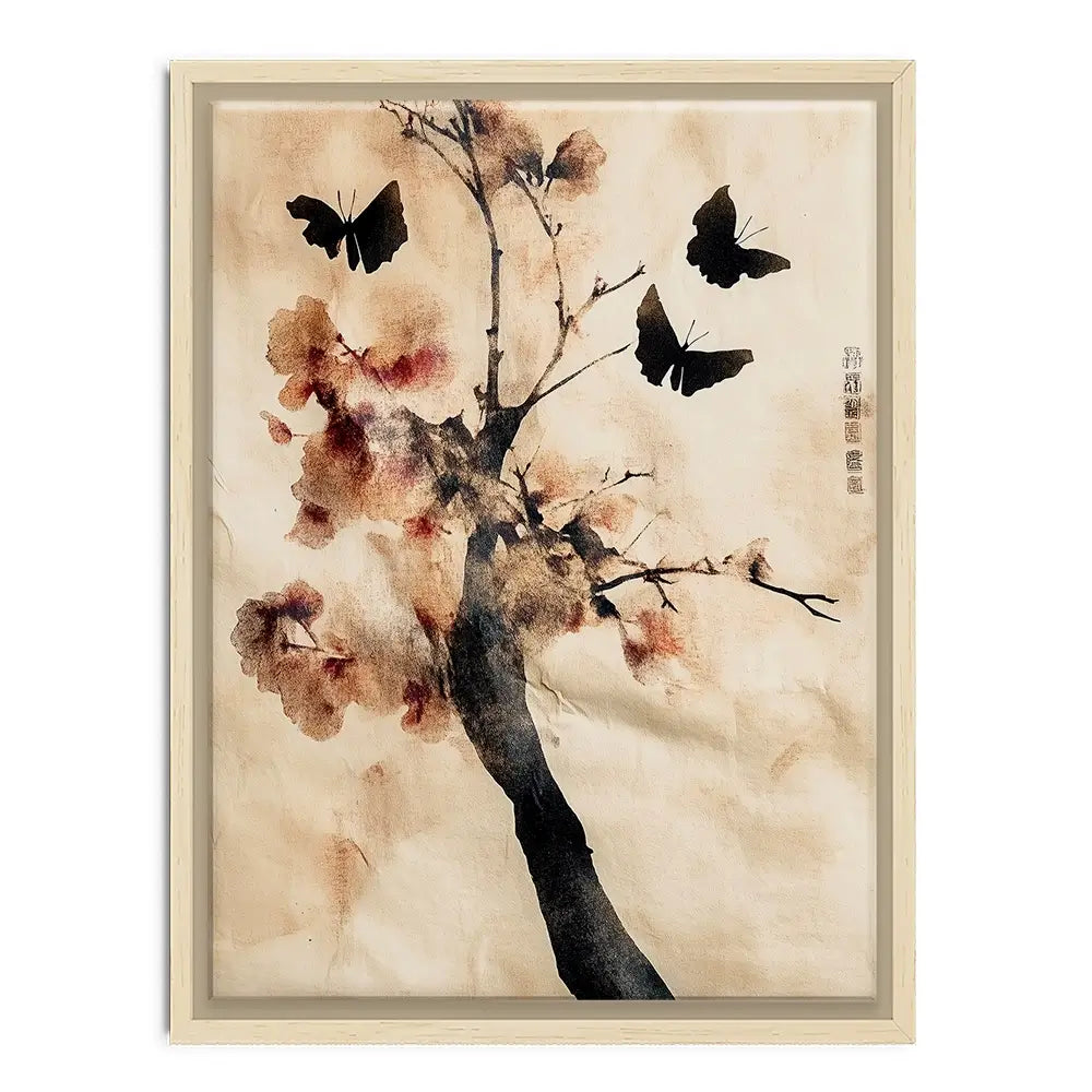 Cherry Butterflies Canvas Print Cherry Butterflies Canvas Print wall art product Treechild