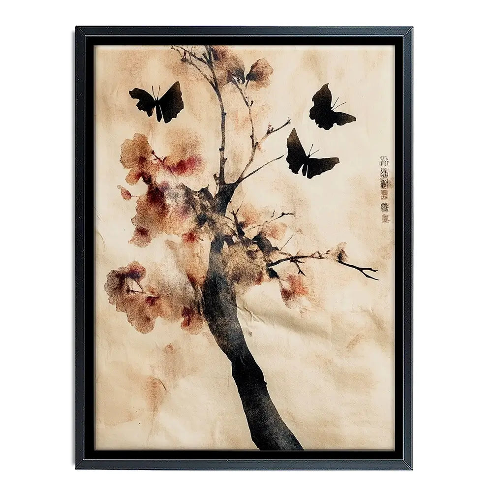Cherry Butterflies Canvas Print Cherry Butterflies Canvas Print wall art product Treechild