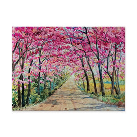 Cherry Tree Path Canvas Print Cherry Tree Path Canvas Print wall art product Painterstock / Shutterstock