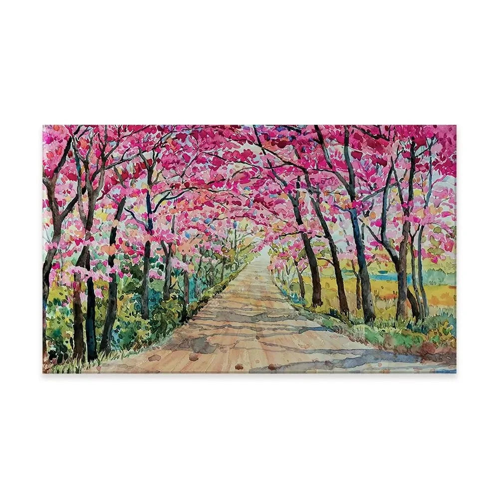 Cherry Tree Path Canvas Print Cherry Tree Path Canvas Print wall art product Painterstock / Shutterstock