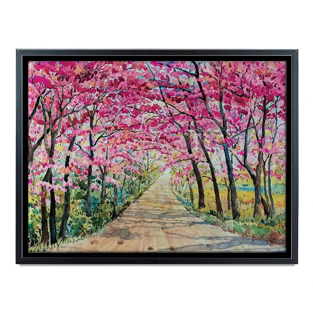 Cherry Tree Path Canvas Print Cherry Tree Path Canvas Print wall art product Painterstock / Shutterstock