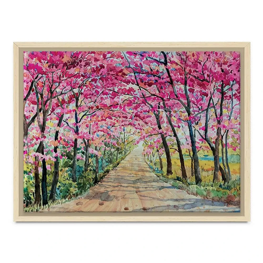 Cherry Tree Path Canvas Print Cherry Tree Path Canvas Print wall art product Painterstock / Shutterstock
