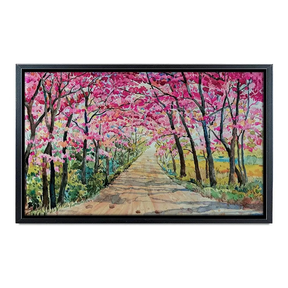 Cherry Tree Path Canvas Print Cherry Tree Path Canvas Print wall art product Painterstock / Shutterstock