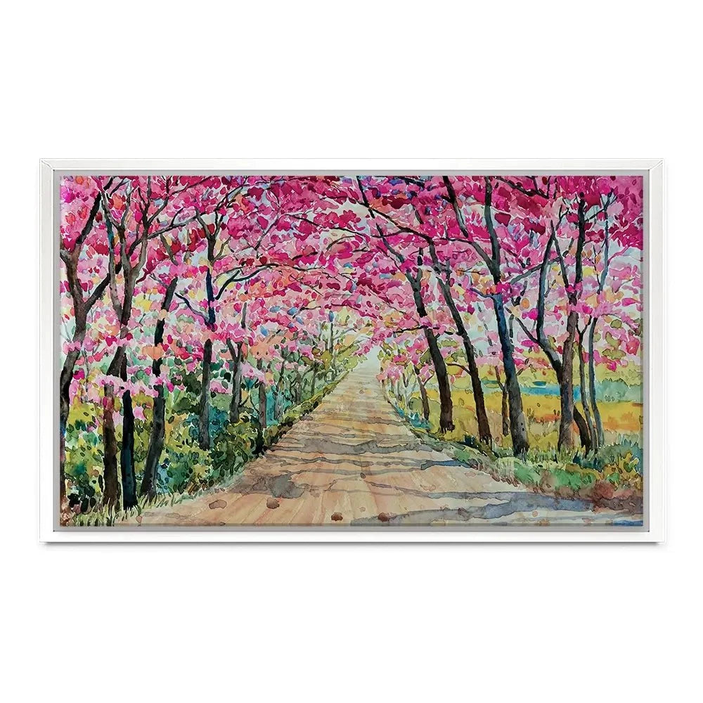 Cherry Tree Path Canvas Print Cherry Tree Path Canvas Print wall art product Painterstock / Shutterstock