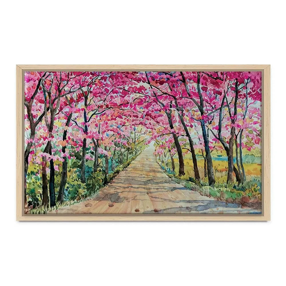 Cherry Tree Path Canvas Print Cherry Tree Path Canvas Print wall art product Painterstock / Shutterstock