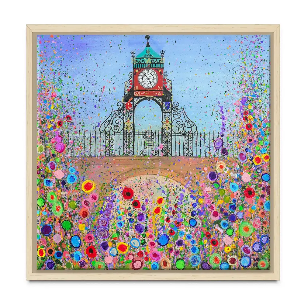 Chester Clock Square Canvas Print Chester Clock Square Canvas Print wall art product Jo Gough